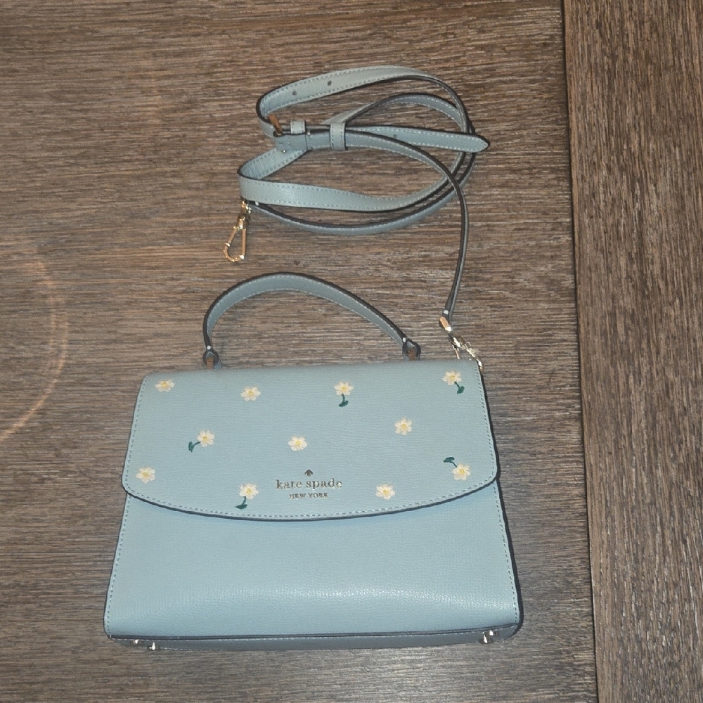 Kate Spade Light Blue Daisy Satchel - Picture 9 of 12